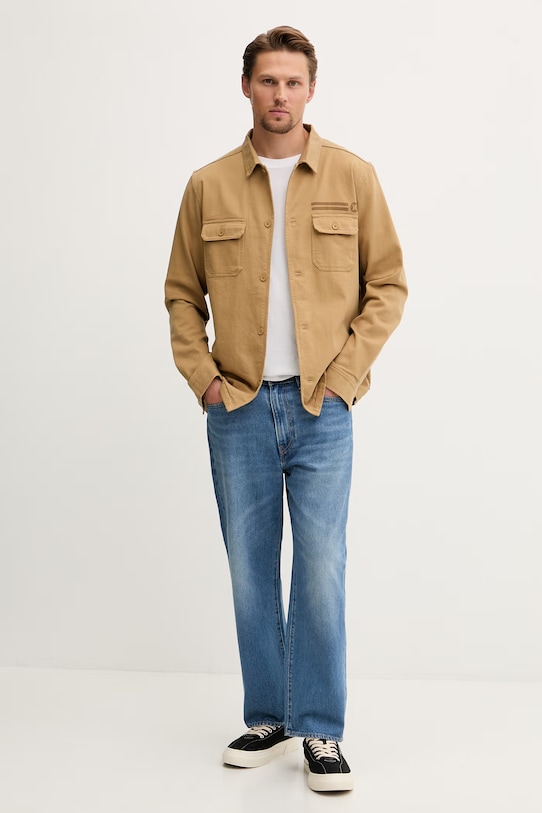 Hurley koszula męska jeansowa MWVEU00006 brązowy SS26