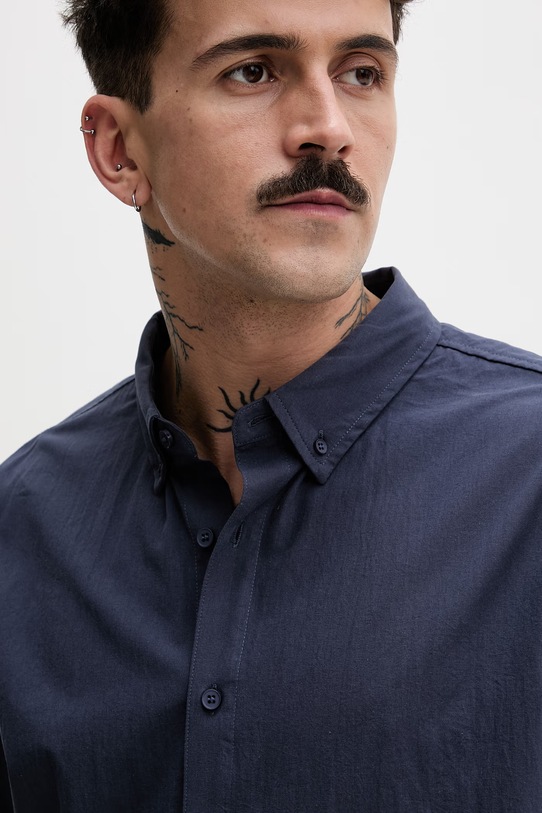 Hurley koszula męska bawełniana granatowy MWVEU00005