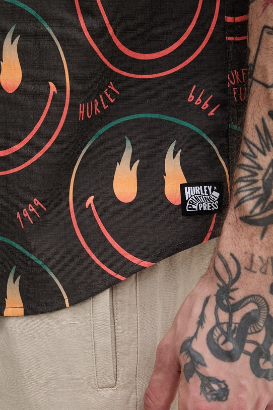 Hurley koszula męska z bawełną MWVEUPP012 czarny