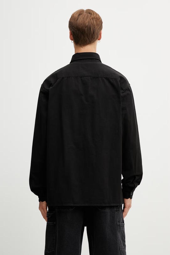 Odzież Carhartt WIP Reno Shirt Jac koszula bawełniana męska I031447.89XX czarny