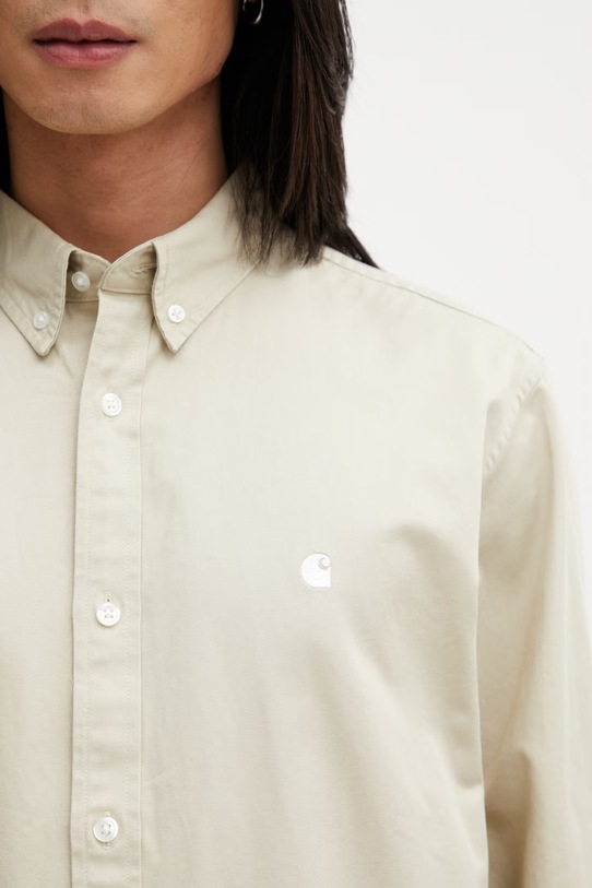 Carhartt WIP L/S Madison Shirt koszula bawełniana męska beżowy I023339.3M7XX