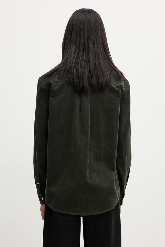Odzież Carhartt WIP L/S Madison Fine Cord Shirt koszula bawełniana męska I030580.3DEXX zielony