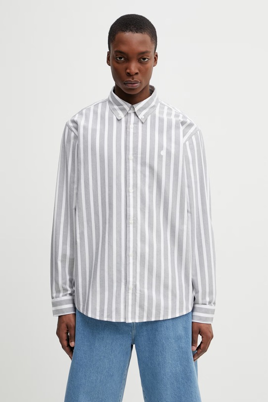 Carhartt WIP L/S Deven Shirt koszula damska bawełniana szary I036198.3JCXX