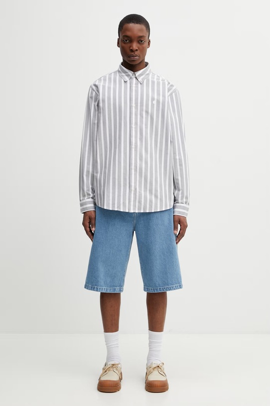 Carhartt WIP L/S Deven Shirt koszula damska bawełniana I036198.3JCXX szary