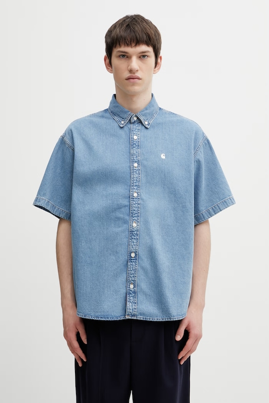 Carhartt WIP S/S Lucas Shirt košile džínová pánská modrá I034575.135