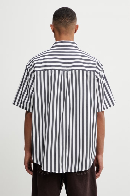 Odzież Carhartt WIP S/S Royce Shirt koszula bawełniana męska I036202.3JRXX szary