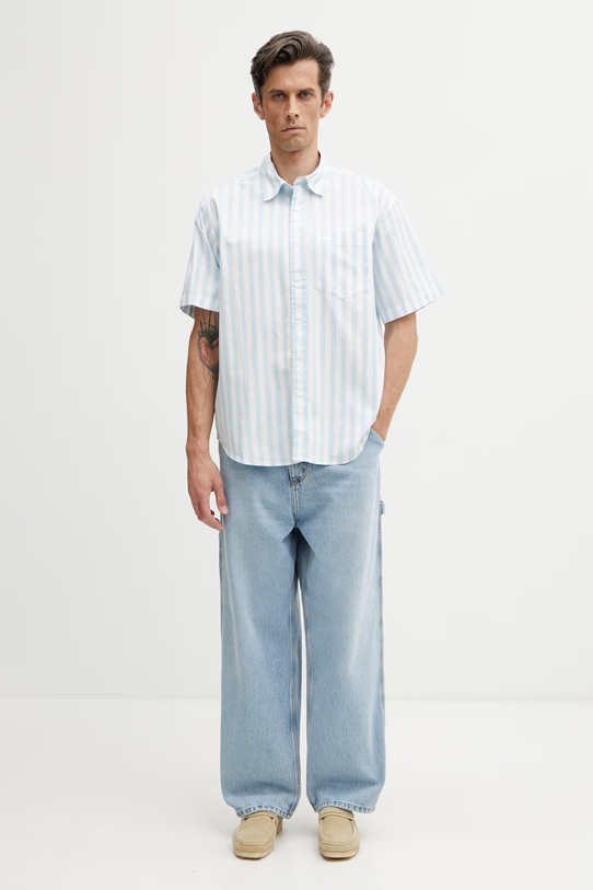 Carhartt WIP S/S Royce Shirt koszula bawełniana męska I036202.3JTXX niebieski