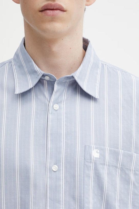 Carhartt WIP L/S Beale Shirt сорочка бавовняна чоловіча блакитний I036201.3ODXX