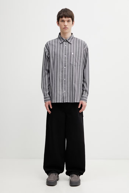 Carhartt WIP L/S Beale Shirt сорочка бавовняна чоловіча I036201.3OBXX сірий