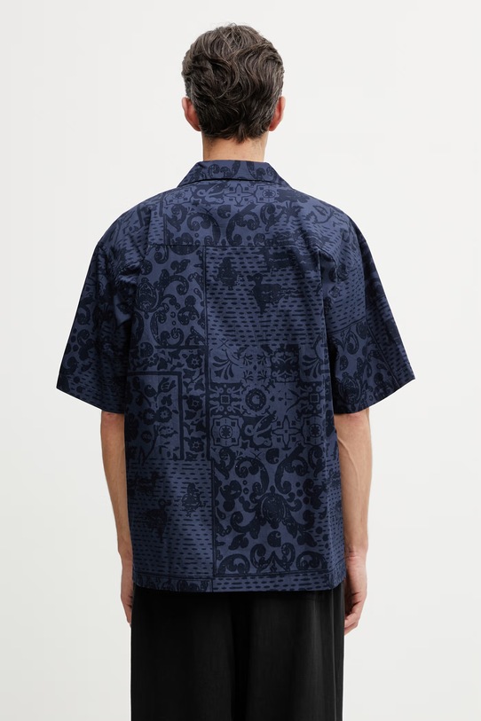 Odzież Carhartt WIP S/S Vestige Shirt koszula bawełniana męska I036213.3PVXX niebieski