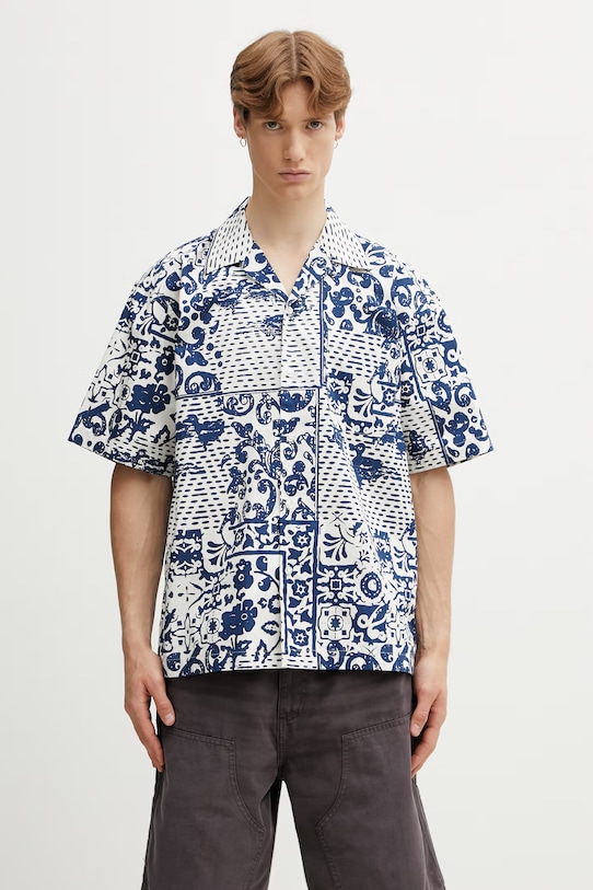 Carhartt WIP S/S Vestige Shirt koszula bawełniana męska niebieski I036213.3PWXX