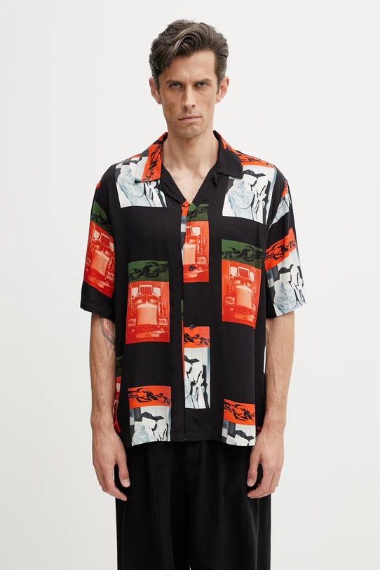 Carhartt WIP S/S Sean Hamilton Shirt koszula z wiskozy męska czarny I036290.3QQXX