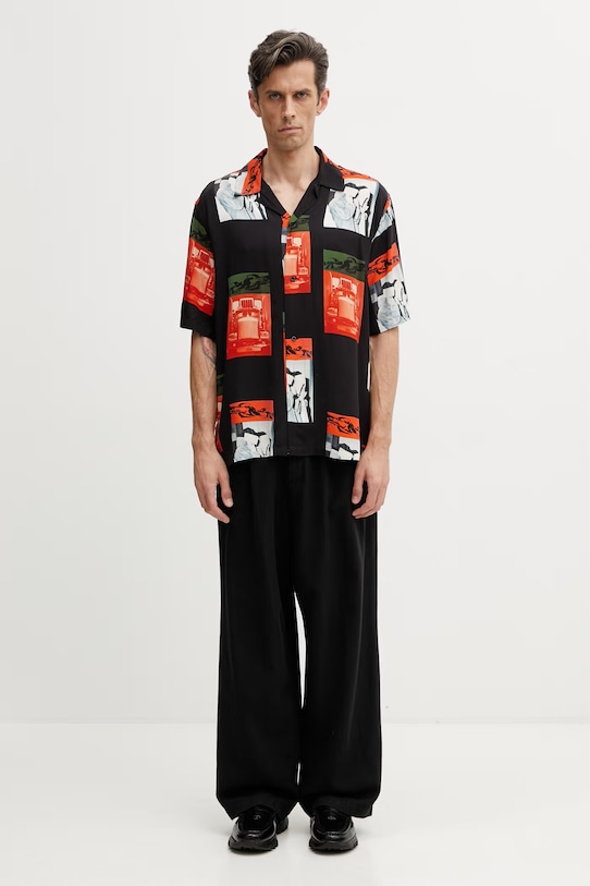 Carhartt WIP S/S Sean Hamilton Shirt koszula z wiskozy męska I036290.3QQXX czarny