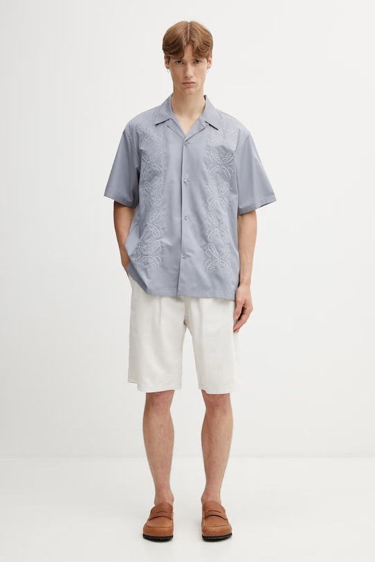 Carhartt WIP S/S Signet Shirt pánská košile I036227.1NKXX šedá