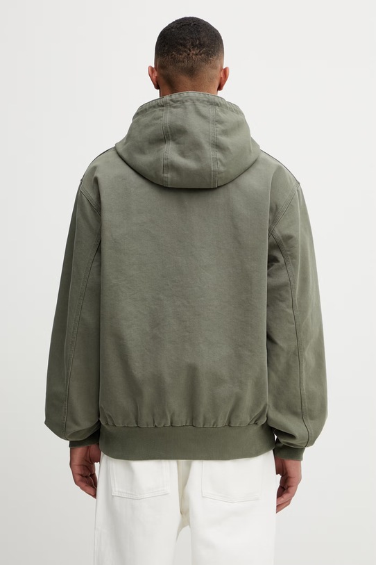 Odzież Carhartt WIP S/S Snake Camo Shirt krótka kurtka bawełniana męska I036275.3QAGD zielony