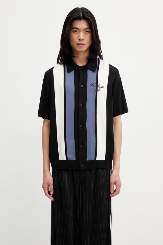 Carhartt WIP S/S Mello Knit Shirt сорочка бавовняна чоловіча чорний I036159.3ONXX