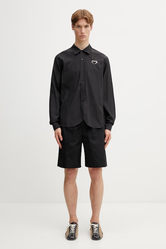 Human Made MENS WOVEN SHIRT πουκάμισο με βαμβάκι ανδρικό HM31SH005 μαύρο