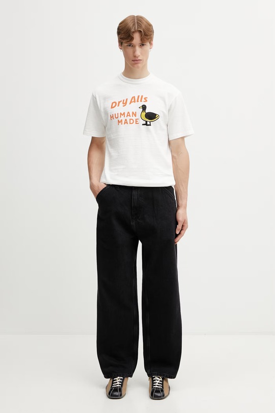 Human Made MENS KNITTED T-SHIRT bawełniany męski HM31TE006 biały