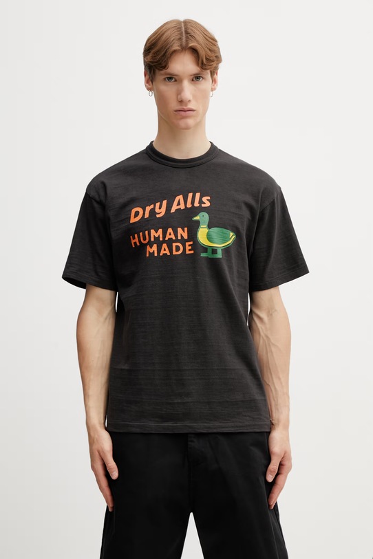 Human Made MENS KNITTED T-SHIRT футболка бавовняна чоловіча чорний HM31TE006