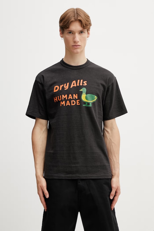 Human Made MENS KNITTED T-SHIRT футболка бавовняна чоловіча чорний HM31TE006