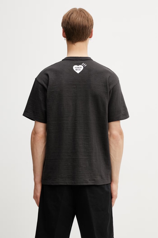 Одяг Human Made MENS KNITTED T-SHIRT футболка бавовняна чоловіча HM31TE006 чорний
