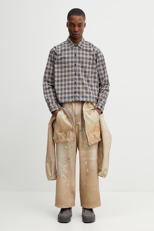 BEAMS koszula męska 1111.1305.457 beżowy