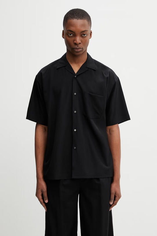 BEAMS сорочка вовняна чоловіча чорний 1101.1630.563