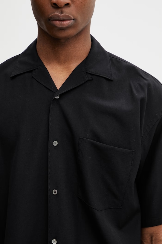 BEAMS сорочка вовняна чоловіча чорний 1101.1630.563