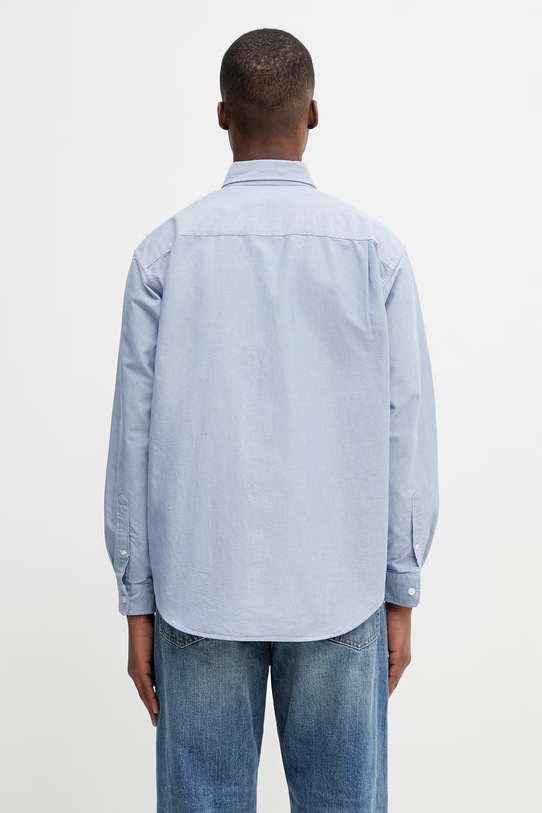 Odzież BEAMS koszula oxford bawełniana męska 1111.1213.301 niebieski