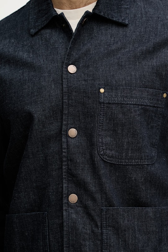 United Colors of Benetton košile pánská džínová 52HKUQ06K námořnická modř