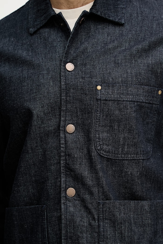 United Colors of Benetton košile pánská džínová 52HKUQ06K námořnická modř
