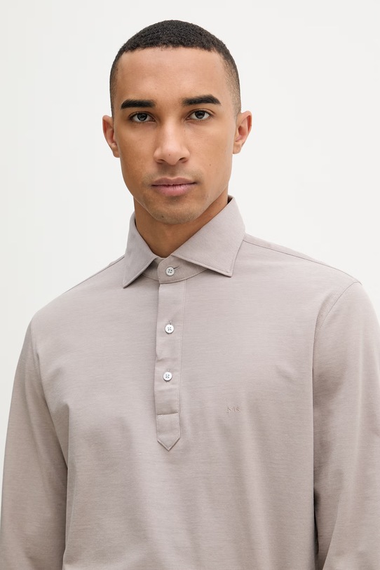 Michael Kors longsleeve męski bawełniany beżowy MK0DS01600