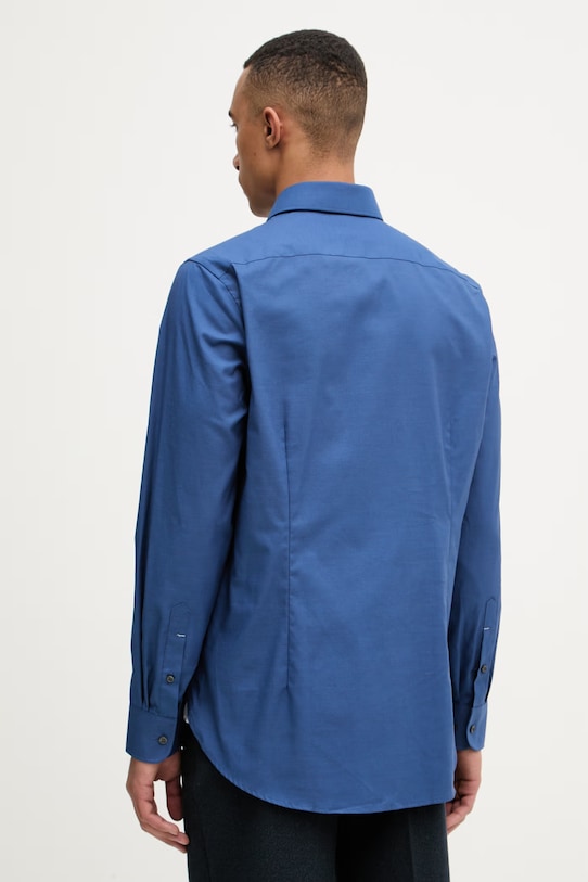 Oblečení Michael Kors košile pánská bavlněná s elastanem MK0DS01651 modrá