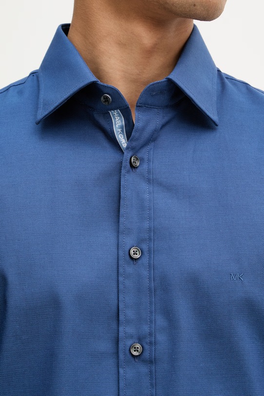 Michael Kors košile pánská bavlněná s elastanem MK0DS01651 modrá
