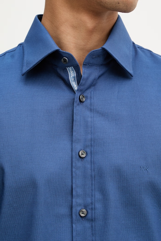 Michael Kors košile pánská bavlněná s elastanem MK0DS01651 modrá