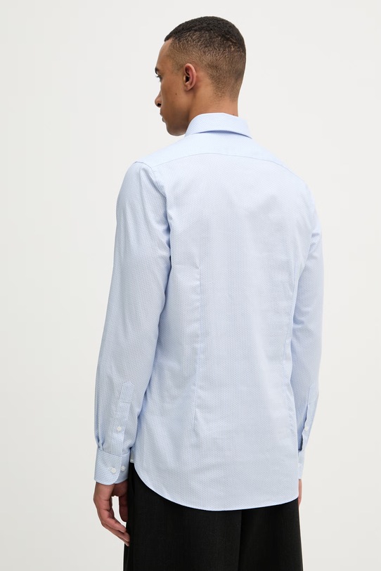 Odzież Michael Kors koszula męska bawełniana z elastanem MK0DS01652 niebieski