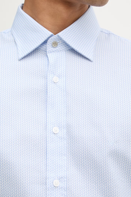 Michael Kors koszula męska bawełniana z elastanem MK0DS01652 niebieski