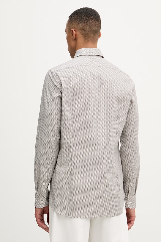 Oblečení Michael Kors pánská košile bavlněná s elastanem MK0DS01652 hnědá