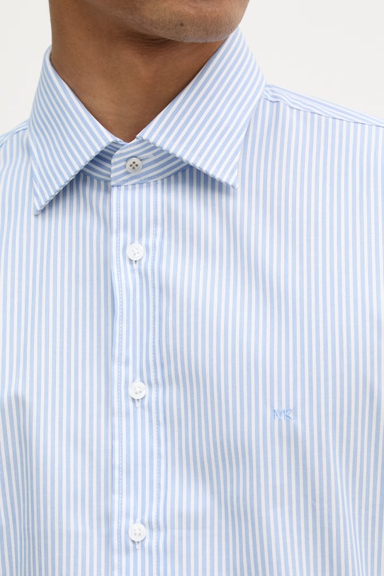 Michael Kors koszula męska bawełniana z elastanem MK0DS01656 niebieski