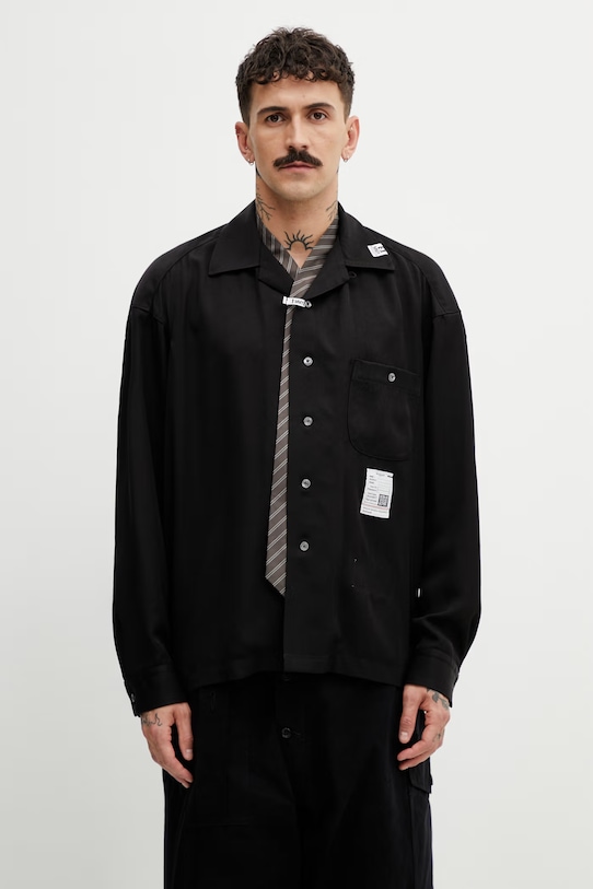 Maison MIHARA YASUHIRO koszula męska czarny J16SH187