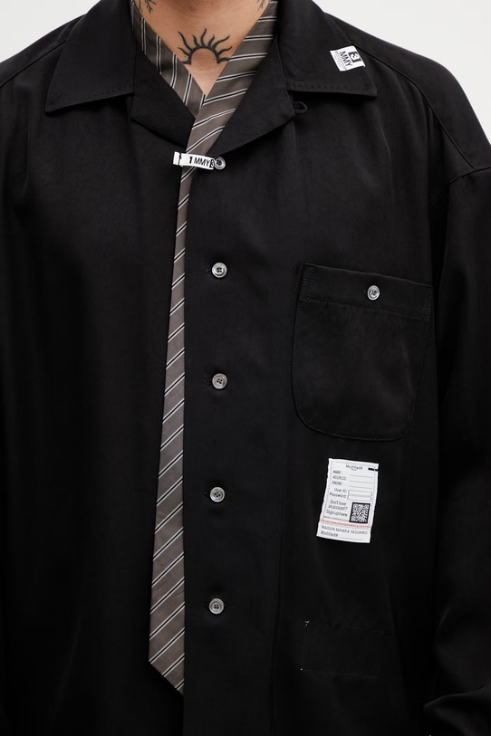 Maison MIHARA YASUHIRO koszula męska czarny J16SH187