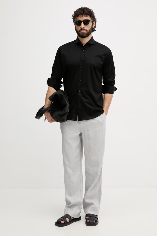 Karl Lagerfeld cămașă bărbați din bumbac 554639.605012 negru SS26