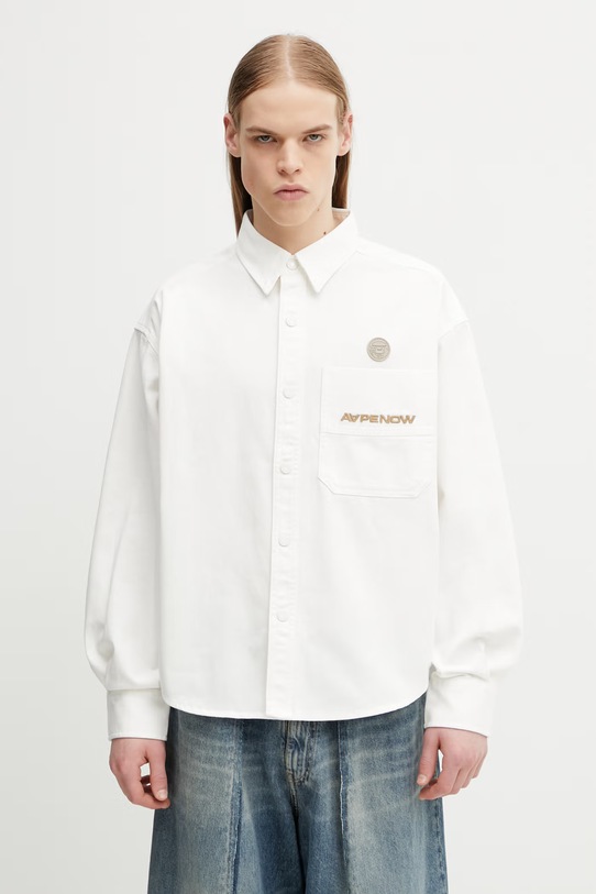 AAPE koszula jeansowa męska beżowy AAPSTM8558XXQ