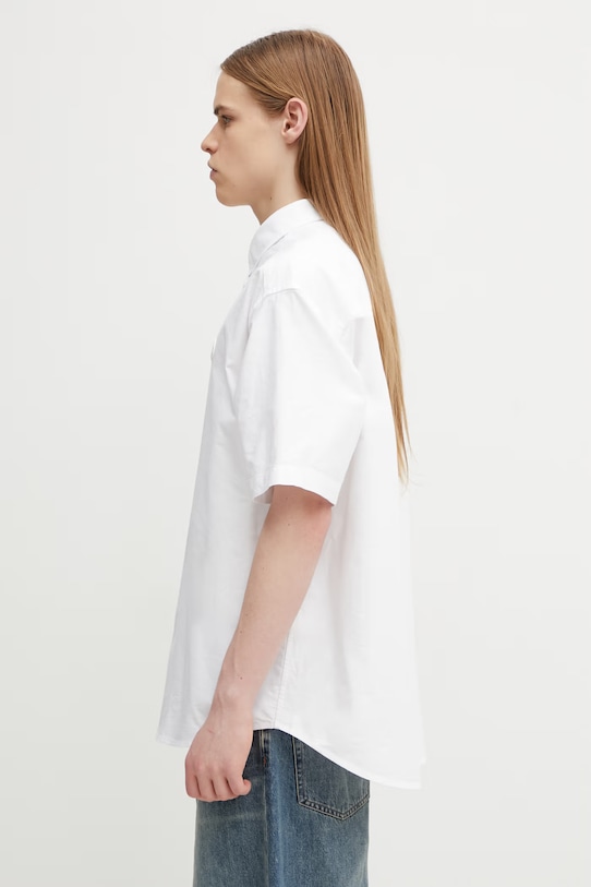 AAPE koszula bawełniana męska AAPSRM8559XXQ biały SS26