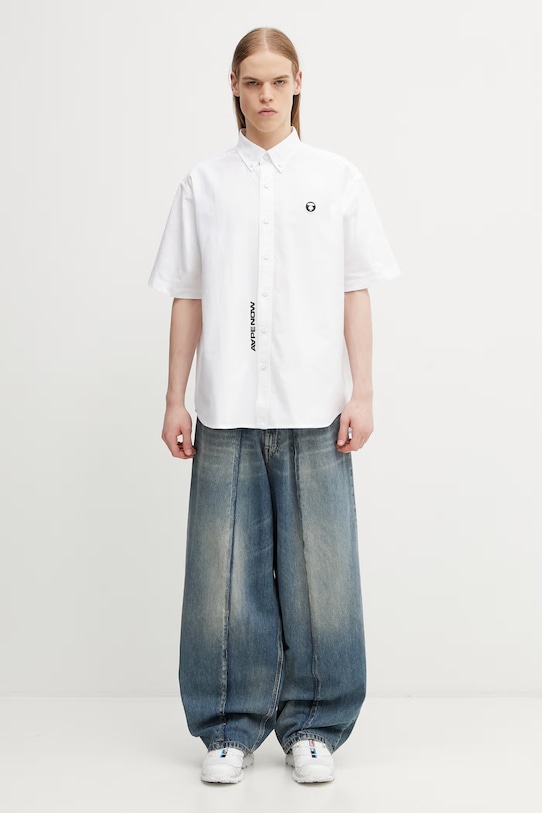 AAPE koszula bawełniana męska AAPSRM8559XXQ biały