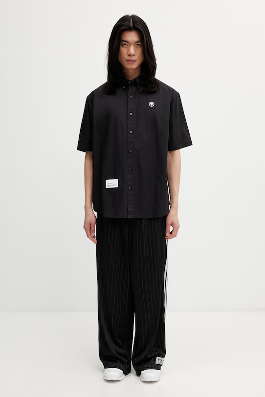 AAPE camicia in cotone da uomo AAPSRM8561XXQ nero