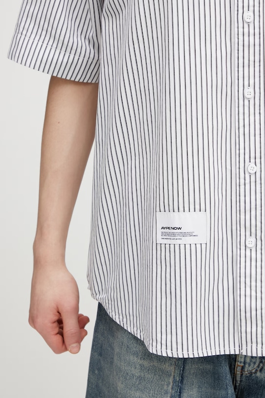 AAPE koszula bawełniana męska czarny AAPSRM8561XAQ