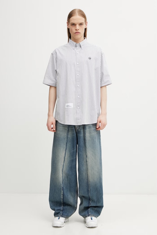 AAPE koszula bawełniana męska AAPSRM8561XAQ czarny