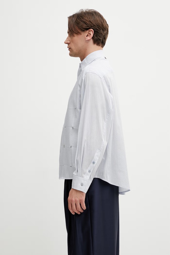 Ader Error koszula męska z cupro BP01SSSH0103SB niebieski SS26