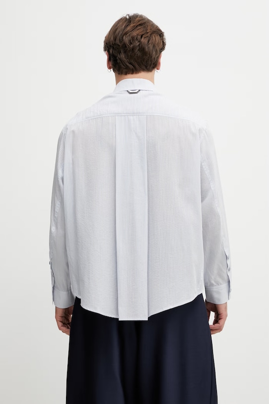 Odzież Ader Error koszula męska z cupro BP01SSSH0103SB niebieski